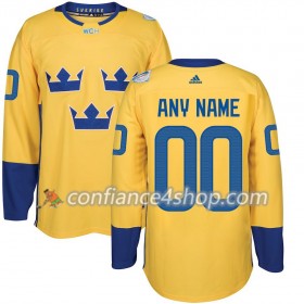 Adidas Maillot de Hockey Suède Personnaliser Coupe du monde de hockey sur glace 2016 Jaune Premier - Homme